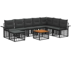 Lauko baldų komplektas Lauko sofos komplektas su pagalve 5 pcs Poliesteris