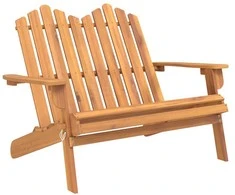 Lauko baldų komplektas Sodo adirondack komplektas, 3 dalių, akacijos medienos masyvas