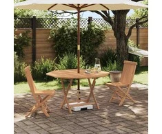 Lauko baldų komplektas Sodo Bistro Rinkinys 3 pcs Ruda Kietas teakwood