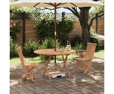 Lauko baldų komplektas Sodo Bistro Rinkinys 3 pcs Natūrali Kieto teka medžio