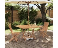 Lauko baldų komplektas Sodo Bistro Rinkinys 3 pcs Ruda Kietas teakwood