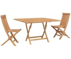 Lauko baldų komplektas Sodo Bistro Rinkinys 3 pcs Ruda Kietas teakwood