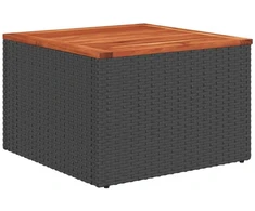 Sodo komplektas su pagalvėlėmis, 14 dalių, juodas, poliratanas