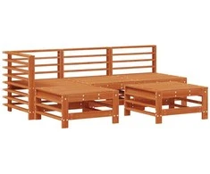 Sodo poilsio komplektas 5 pcs Vaško Ruda Tvirtas pušies medis