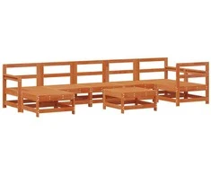 Sodo poilsio komplektas 8 pcs Vaško Rudos Pušies