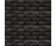 Sodo Sofų Rinkinys 2 pcs Juoda ir kreminė Poli Rattan Plienas