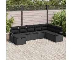 Lauko baldų komplektas Sofos komplektas su pagalve 6 pcs poliratanas