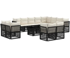Lauko baldų komplektas Sodo Sofų Rinkinys 13 pcs poliratanas