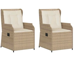 Lauko baldų komplektas Sodo suolas 2 pcs Smėlio poliratanas