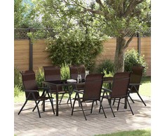 Sodo valgomojo komplektas 7 pcs Ruda