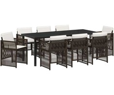 Sodo valgomojo komplektas 9 pcs Ruda