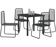Sodo valgomojo komplektas 5 pcs Juoda