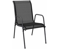 Lauko baldų komplektas Sodo valgomojo komplektas 9 pcs Juoda
