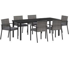 Sodo valgomojo komplektas 6 pcs Pilka