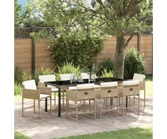 Sodo valgomojo komplektas 9 pcs Smėlio poliratanas
