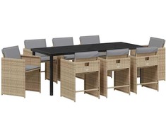 Sodo valgomojo komplektas 9 pcs Smėlio poliratanas