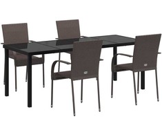 Sodo valgomojo komplektas 5 pcs Ruda