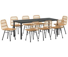 Sodo valgomojo komplektas 9 pcs Ruda
