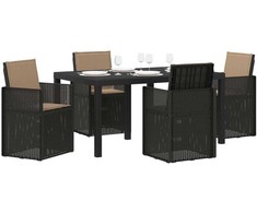 Lauko baldų komplektas Sodo valgomojo komplektas 5 pcs Antracito ir taupe PP