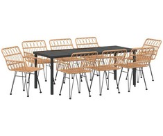 Sodo valgomojo komplektas 9 pcs Ruda
