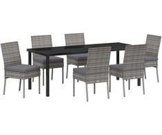 Sodo valgomojo komplektas 7 pcs Pilka