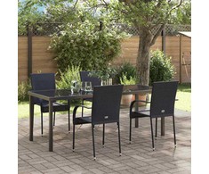 Sodo valgomojo komplektas 5 pcs Juoda