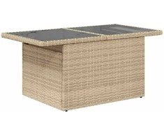 Sofa Sofos komplektas su pagalvėlėmis, 6 dalių, smėlio, poliratanas
