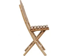 Lauko baldų komplektas Sulankstomas lauko komplektas su pagalvėmis, 5 dalių, bambukas