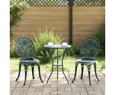 Lauko baldų komplektas Sodo Bistro Rinkinys 3 pcs Žalia Aliuminis