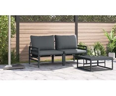Lauko Baldai 2 Vienetas Antracitas 80 x 80 x 71 cm Plienas