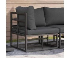 Lauko Baldai Juoda ir Antracitas 71,5 x 71,5 x 71 cm metalas