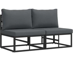 Lauko Baldai 2 Vienetas Juoda ir Antracitas 70 x 71,5 x 71 cm