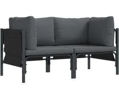 Lauko Baldai 2 Vienetas Antracitas 80 x 80 x 71 cm Plienas