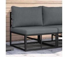 Lauko Baldai Juoda ir Antracitas 70 x 71,5 x 71 cm metalas