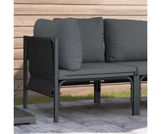 Lauko Baldai su pagalve Antracitas 80 x 80 x 71 cm Plienas