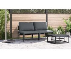 Lauko Baldai 2 Vienetas Antracitas 80 x 80 x 71 cm Plienas
