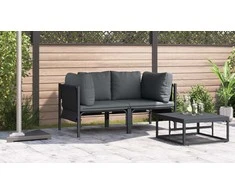 Lauko Baldai 2 Vienetas Antracitas 80 x 80 x 71 cm Plienas