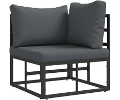 Lauko Baldai Juoda ir Antracitas 71,5 x 71,5 x 71 cm metalas