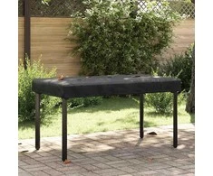 Stalo uždengimas Paprastas Juoda 122 x 72 x 15 cm audinys
