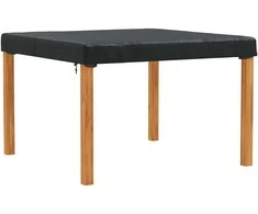 Stalo uždengimas Paprastas Juoda 142 x 142 x 15 cm audinys