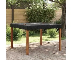 Stalo uždengimas Paprastas Juoda 142 x 142 x 15 cm audinys