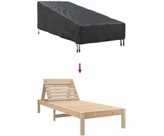 Lauko baldų uždangalas 195 x 76 x 82 cm 420D Oksfordo audinys