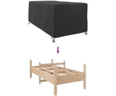 Lauko gultų užvalkalas Juoda 205 x 100 x 70 cm audinys