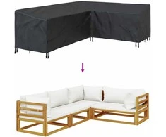 Baldų uždangalas 260 x 210 x 80 cm 420D Oksfordo audinys Juodas