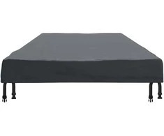 Stalo uždengimas Paprastas Juoda 262 x 102 x 15 cm audinys