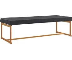 Stalo uždengimas 102 x 262 x 15 cm audinys Stačiakampio Juoda
