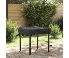 Stalo uždengimas Paprastas Juoda 62 x 62 x 15 cm audinys