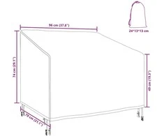 Sodo kėdės dangtis Juoda 96 x 79 x 74 cm 210D Oksfordo audinys