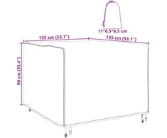 Baldų uždangalas Juoda 135 x 135 x 90 cm 210D Oxford audinys