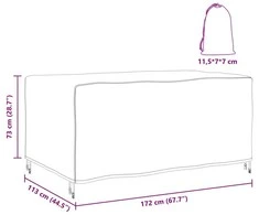 Baldų uždangalas Paprastas Juoda 172 x 113 x 73 cm 210D